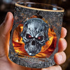Custom Gothic Skull Whiskey Glass - Personalized Birthday Gifts For Bikers, Rock Music Fans, Best Friends, Family, Whiskey Lovers - Be Cool, Be Wild