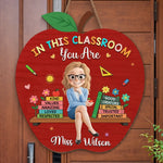 Custom Name Teacher Appreciation Classroom Gifts - Personalized Wood Sign
