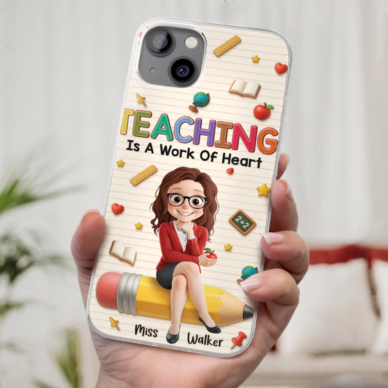 Custom Clear Phone Case - Personalized Back To School Gifts For Teachers - Where Learning Blooms