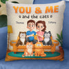 Custom Pillow - Personalized Anniversary Wedding Gifts For Husband And Wife, Cat Mom And Dad - Cozy Nights With Purrfect Company