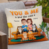 Custom Pillow - Personalized Anniversary Wedding Gifts For Husband And Wife, Cat Mom And Dad - Cozy Nights With Purrfect Company