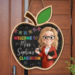 Custom Name Teacher Classroom Decor - Personalized Wood Sign