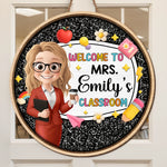 Custom Name Teacher Classroom Decor - Personalized Wood Sign
