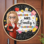 Custom Name Teacher Classroom Decor - Personalized Wood Sign