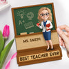 Custom 2-Layered Wooden Plaque - Personalized Back To School Gifts For Teachers - Discover, Grow, And Shine Here
