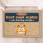 Custom Name Funny Cat Gifts for Cat Lovers - Personalized Doormat