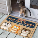 Custom Name Funny Cat Gifts for Cat Lovers - Personalized Doormat