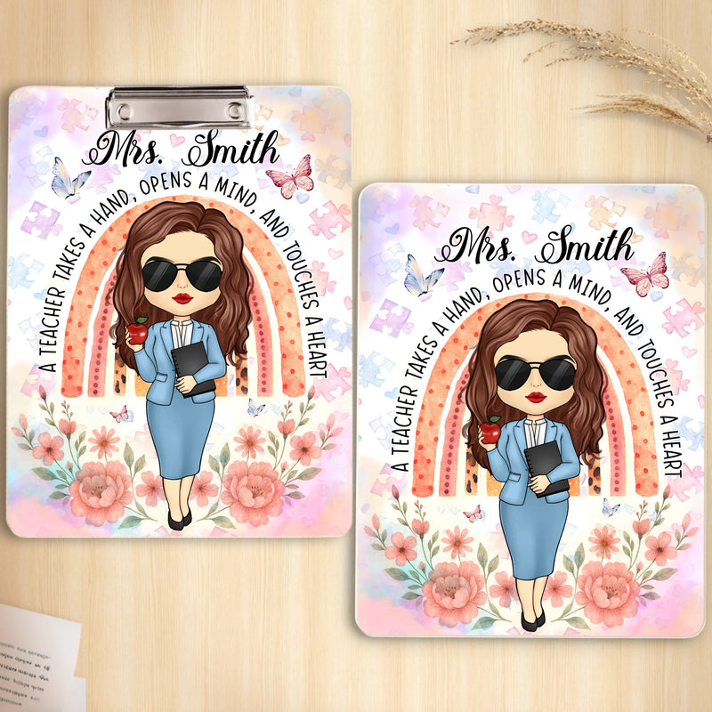 Custom Printed Acrylic Clipboard - Personalized Back To School Gifts For Teachers - Heartfelt Lessons Every Day