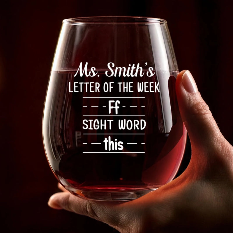 Custom Wine Glass - Personalized Back To School Gifts For Teachers - Teaching Is My Cardio