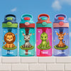 Custom 16oz Plastic Kids Water Bottle - Personalized Back To School Gifts For Kids - Sip Safari Adventures Daily