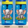 Custom 16oz Plastic Kids Water Bottle - Personalized Back To School Gifts For Kids - Sip Safari Adventures Daily