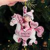 Custom Acrylic Ornament - Personalized Christmas Baby Shower, Gender Reveal Gifts For New Moms, New Dads, New Parents - Love At First Sleigh