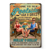 Custom Home Decor Metal Sign - Personalized Anniversary Wedding Gifts For Husband And Wife, Him And Her - Poolside Vibes Only