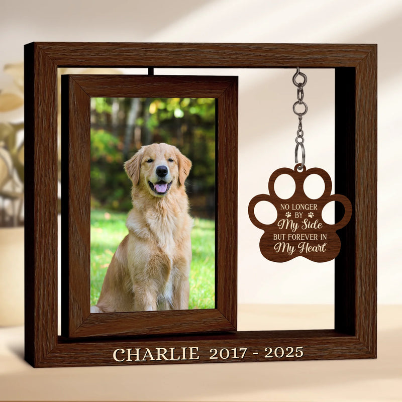 Custom Pet Photo Memorial Gifts for Dog Lovers - Personalized Rotating Picture Frame