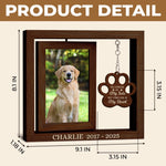 Custom Pet Photo Memorial Gifts for Dog Lovers - Personalized Rotating Picture Frame