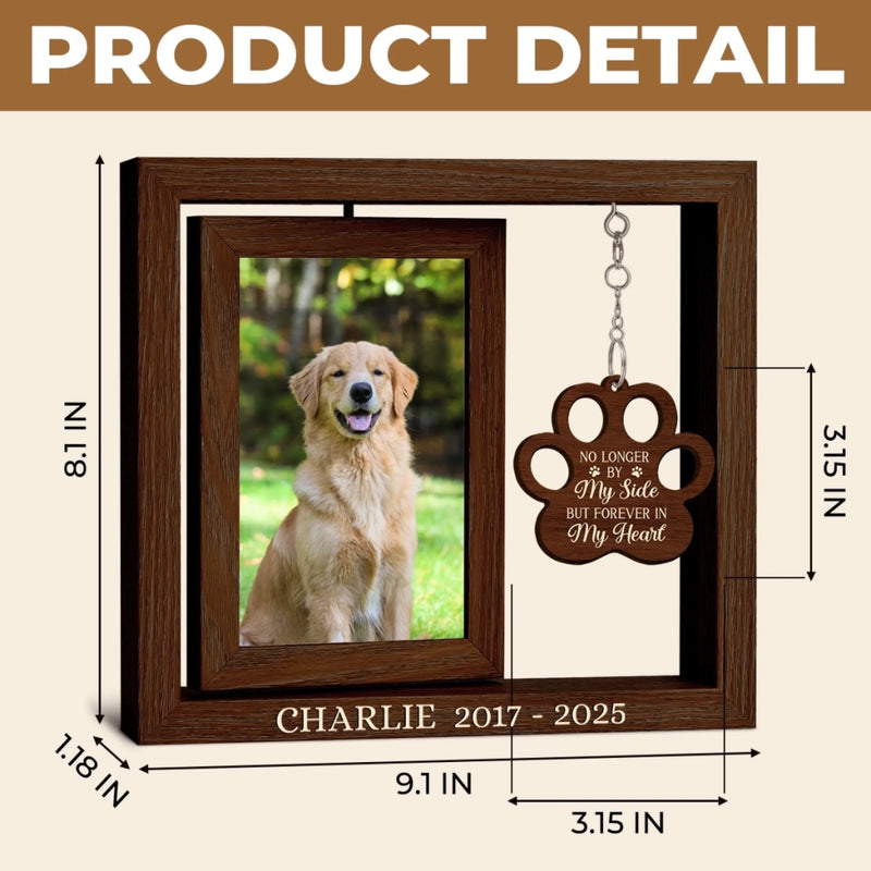 Custom Pet Photo Memorial Gifts for Dog Lovers - Personalized Rotating Picture Frame