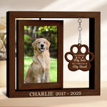 Custom Pet Photo Memorial Gifts for Dog Lovers - Personalized Rotating Picture Frame