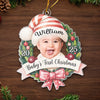 Custom Photo Acrylic Ornament - Personalized Christmas Baby Shower, Gender Reveal Gifts For New Moms, New Dads, New Parents - Santa’s Cutest Helper
