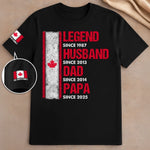 Custom Canadian Flag Family Milestone Gifts - Personalized Apparel Sleeve Printed