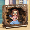 Custom Wooden Plaque - Personalized Book Gifts For Book Lovers - Welcome To My Book Nook - Desk Decor
