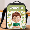 Custom Kids Lunch Bag - Personalized Back To School Gifts For Kids - Up, Up, And Learning Away
