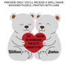 Custom Bear Shaped Wooden Art Puzzle - Personalized Anniversary Wedding Gifts For Husband And Wife, Him And Her - Destined To Meet You