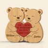 Custom Bear Shaped Wooden Art Puzzle - Personalized Anniversary Wedding Gifts For Husband And Wife, Him And Her - Destined To Meet You