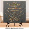 From Our First Kiss Till Our Last Breath - Couple Personalized Custom Square Shaped Stone With Stand - Christmas Gift For Husband Wife, Anniversary, First Christmas