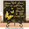 Custom Photo They Fly Beside Us Every Day - Memorial Personalized Custom Square Shaped Stone With Stand - Sympathy Gift For Family Members