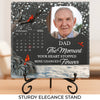 Custom Photo The Moment Your Heart Stopped Mine Changed Forever - Memorial Personalized Custom Square Shaped Stone With Stand - Sympathy Gift For Family Members
