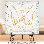 Custom Name Anniversary Love Gifts for Couples - Personalized Stone With Stand