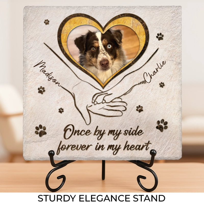 Custom Pet Photo Dog Memorial Gifts - Personalized Stone With Stand