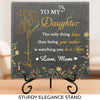 You Make Me Proud, Always - Family Personalized Custom Square Shaped Stone With Stand - Mother's Day, Gift For Mom, Daughter
