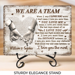 Custom Name Romantic Couple Love Gifts - Personalized Stone With Stand