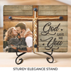 Custom Photo God Gave Me You - Couple Personalized Custom Rectangle Shaped Stone With Stand - Gift For Husband Wife, Anniversary