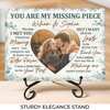 Custom Photo I Want All Of My Lasts To Be With You - Couple Personalized Custom Rectangle Shaped Stone With Stand - Gift For Husband Wife, Anniversary