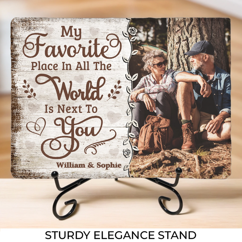 Custom Photo I Need You - Couple Personalized Custom Rectangle Shaped Stone With Stand - Gift For Husband Wife, Anniversary