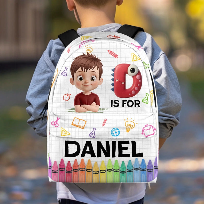 Custom Kids Backpack - Personalized Back To School Gifts For Kids - School Is My Playground