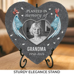 Custom Photo Angel Wing Memorial Gifts for Grandma - Personalized Memorial Stone