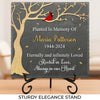 Rooted In Loved, Always In Heart - Memorial Personalized Custom Square Shaped Memorial Stone - Sympathy Gift For Family Members