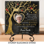 Custom Photo Memorial Tree Remembrance Decor - Personalized Stone With Stand