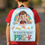 Custom Name Preschool Rainbow Gifts for Kids - Personalized Kid Backpack