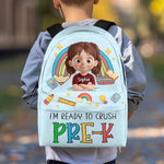 Custom Name Preschool Rainbow Gifts for Kids - Personalized Kid Backpack