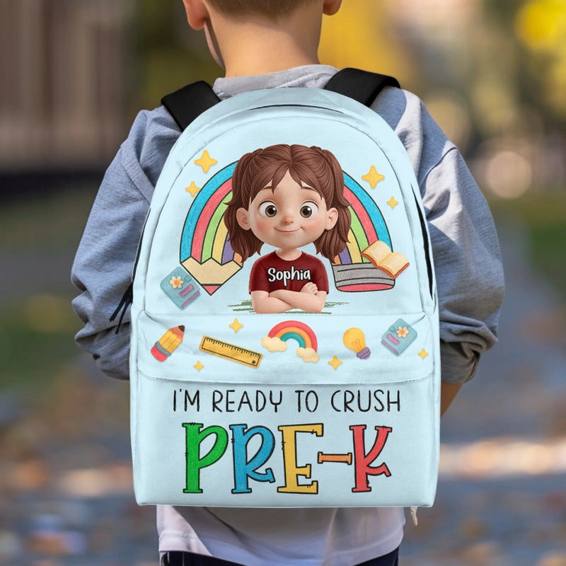 Custom Kids Backpack - Personalized Back To School Gifts For Kids - Ready To Learn Big Things