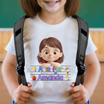 Custom Name Alphabet School Gifts for Girls - Personalized Apparel