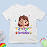 Custom Name Alphabet School Gifts for Girls - Personalized Apparel