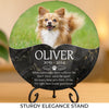 Custom Photo I'm Right Here Inside Your Heart - Memorial Personalized Custom Round Shaped Stone With Stand - Sympathy Gift For Pet Owners, Pet Lovers