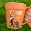 Custom Plant Pot Ceramic Mug - Personalized Garden Gifts For Gardeners - Plant Whisperer - Flower Pot Mug