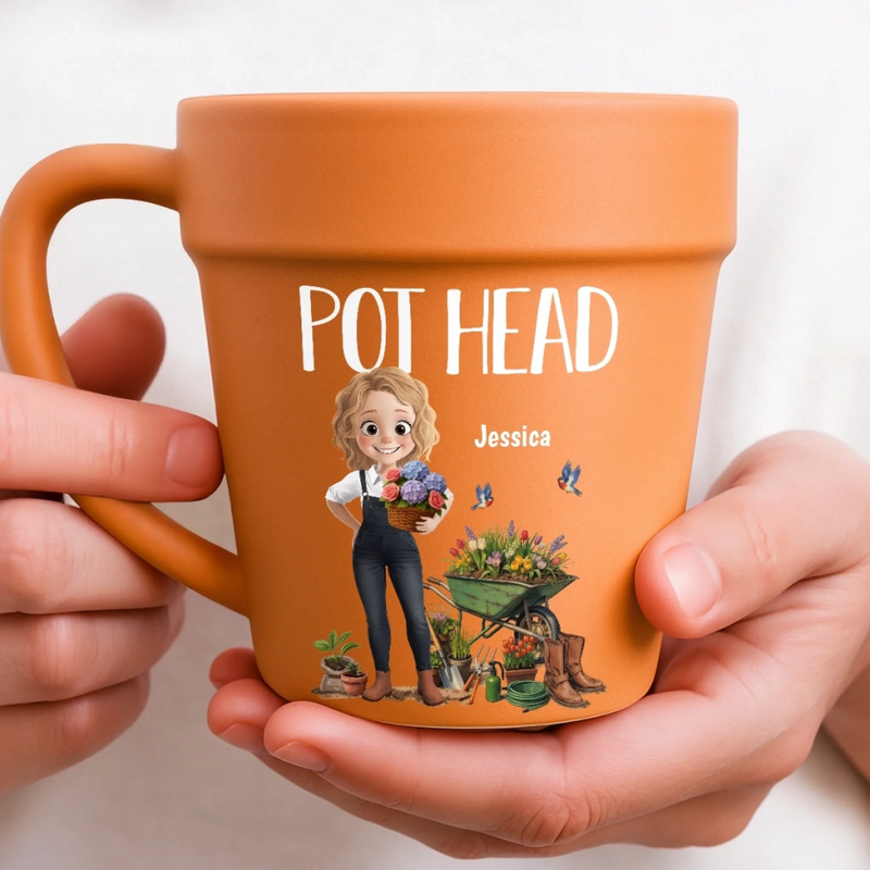 Custom Name Gardening Gifts for Plant Lovers - Personalized Plant Pot Mug