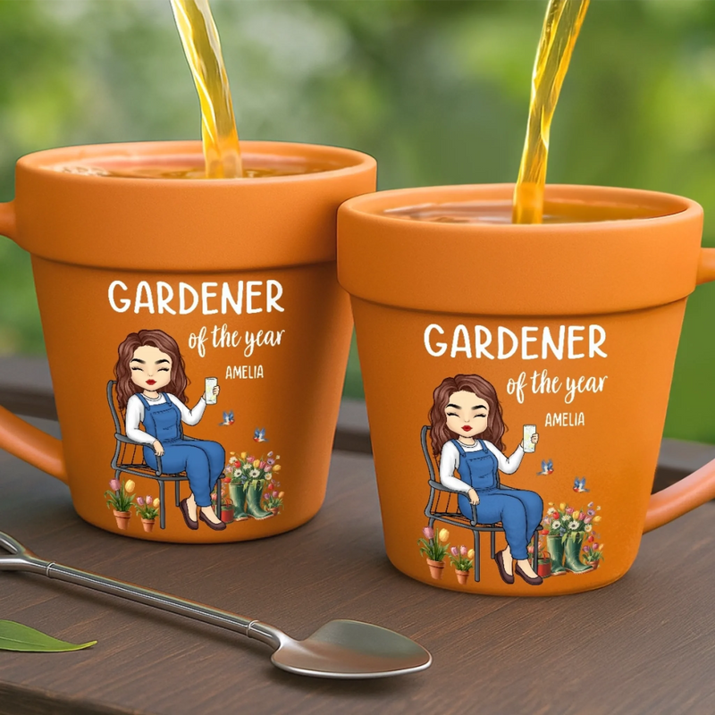 Custom Plant Pot Ceramic Mug - Personalized Garden Gifts For Gardeners - Soul Restoration In Every Garden -  Flower Pot Mug